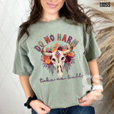 DTF Transfer - DTF010194 Do No Harm Take No Bull Faux Embroidery