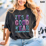 DTF Transfer - DTF010216 It's a Good Year Faux Embroidery/Glitter