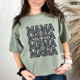 DTF Transfer - DTF010247 Mama Cross Stacked Word Art Faux Rhinestones