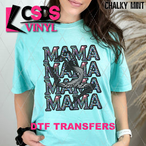 DTF Transfer - DTF010252 Mama Gymnastics Stacked Word Art Faux Rhinestones