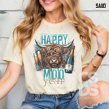 DTF Transfer - DTF010259 Happy Moo Year