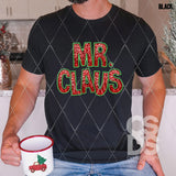 DTF Transfer - DTF010264 Mr. Claus Faux Embroidery/Glitter