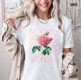 DTF Transfer - DTF010333 Blooming with Grace Watercolor Flower