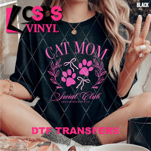 DTF Transfer - DTF010371 Cat Mom Social Club