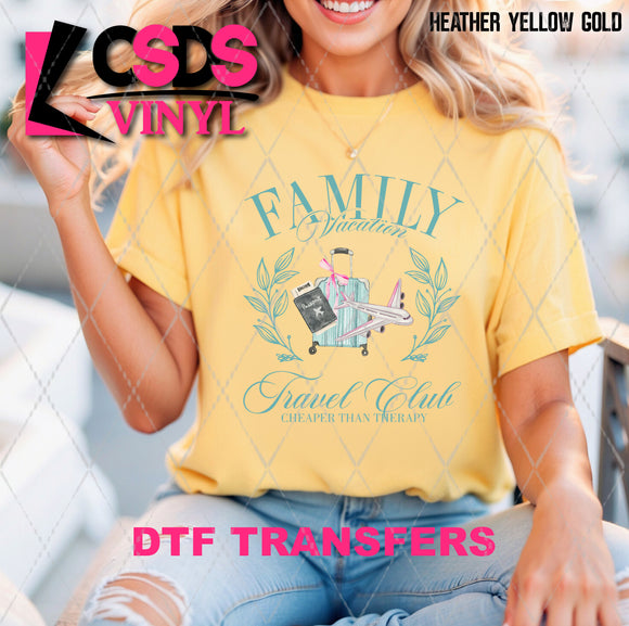 DTF Transfer - DTF010384 Family Vacation Travel Club Blue