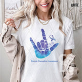 DTF Transfer - DTF010438 Suicide Prevention Awareness Hand