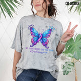 DTF Transfer - DTF010446 No Story should End Too Soon Suicide Awareness Butterfly