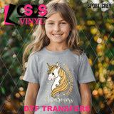 DTF Transfer - DTF010453 Childhood Cancer Awareness Unicorn