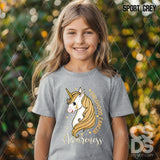 DTF Transfer - DTF010453 Childhood Cancer Awareness Unicorn