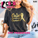 DTF Transfer - DTF010464 Cure Childhood Cancer Gold Ribbon