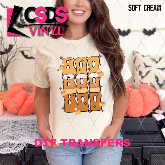 DTF Transfer - DTF010488 Boo Candy Corn Stacked Word Art