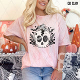 DTF Transfer - DTF010493 Floral & Batty Skull