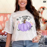 DTF Transfer - DTF010556 Purple Pumpkin & Ghost