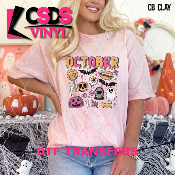 DTF Transfer - DTF010577 October Collage Pink