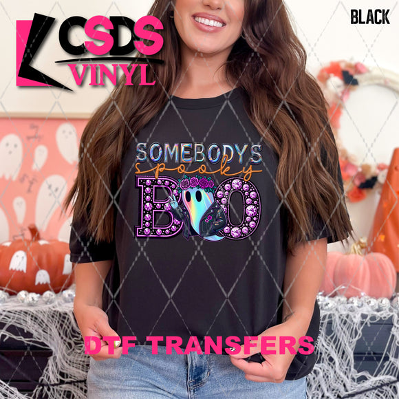 DTF Transfer - DTF010582 Somebody's Spooky Boo Faux Rhinestones