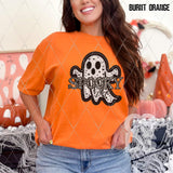 DTF Transfer - DTF010602 Spooky Babe Ghost Faux Embroidery/Rhinestones