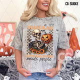 DTF Transfer - DTF010615 Wears Black Loves Halloween Avoids People