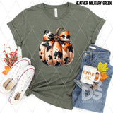 DTF Transfer - DTF010620 Cowhide Pumpkin with Bow