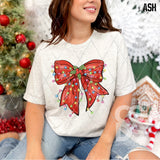 DTF Transfer - DTF010652 Christmas Coquette Bow 1