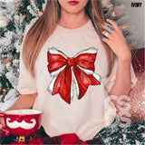 DTF Transfer - DTF010653 Christmas Coquette Bow 2