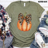 DTF Transfer - DTF010664 Watercolor Pumpkin with Leopard Bow