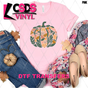 DTF Transfer - DTF010672 Floral Pumpkin