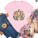 DTF Transfer - DTF010672 Floral Pumpkin