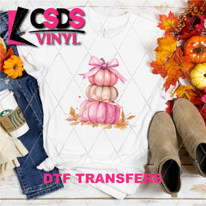 DTF Transfer - DTF010674 Stacked Pink Pumpkins