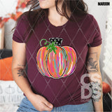 DTF Transfer - DTF010694 Watercolor Bright Pumpkin