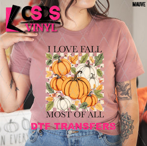 DTF Transfer - DTF010756 I Love Fall Most of All Pumpkin Collage