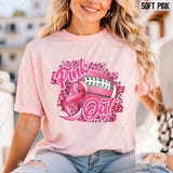 DTF Transfer - DTF010780 Pink Out Football Pink Leopard