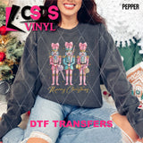 DTF Transfer - DTF010800 Merry Christmas Pink Nutcrackers