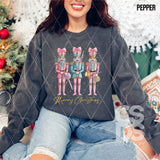 DTF Transfer - DTF010800 Merry Christmas Pink Nutcrackers