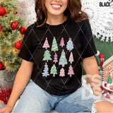 DTF Transfer - DTF010802 Glitter Christmas Tree Collage