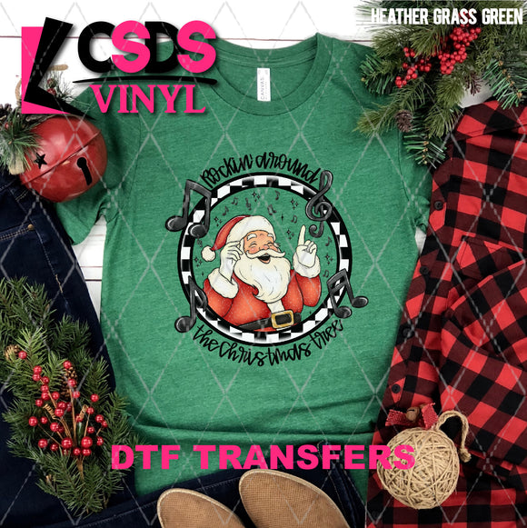 DTF Transfer - DTF010803 Rockin' Around the Christmas Tree Santa