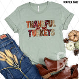 DTF Transfer - DTF010830 Thankful for My Turkeys Faux Embroidery/Glitter