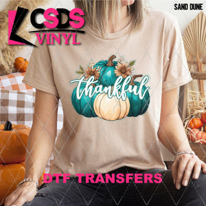 DTF Transfer - DTF010876 Thankful Teal Pumpkins