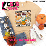 DTF Transfer - DTF010877 Big Back Activities Thanksgiving Dinner