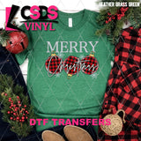 DTF Transfer - DTF010886 Merry Christmas Ornament Trio