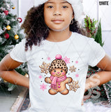 DTF Transfer - DTF010895 Gingerbread Leopard Hat Pink