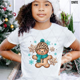 DTF Transfer - DTF010896 Gingerbread Leopard Hat Blue