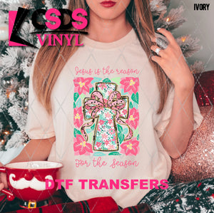 DTF Transfer - DTF010946 Jesus is the Reason Pink and Teal Floral