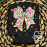 DTF Transfer - DTF010951 Coquette Bow Pink and Teal Floral