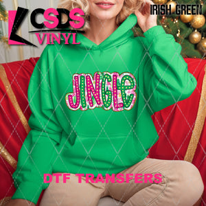 DTF Transfer - DTF010993 Jingle Pink and Green