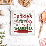 DTF Transfer - DTF011015 Cookies for Santa - Tea Towel/Pot Holder