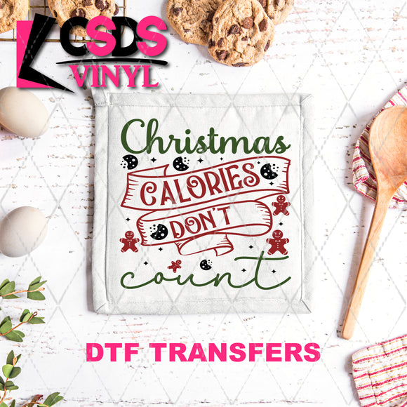 DTF Transfer - DTF011017 Christmas Calories don't Count - Tea Towel/Pot Holder