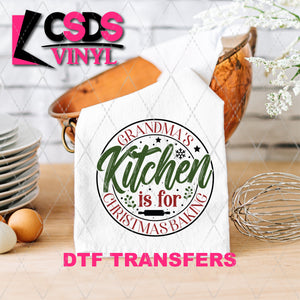 DTF Transfer - DTF011020 Grandma's Kitchen is for Christmas Baking - Tea Towel/Pot Holder