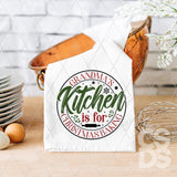 DTF Transfer - DTF011020 Grandma's Kitchen is for Christmas Baking - Tea Towel/Pot Holder