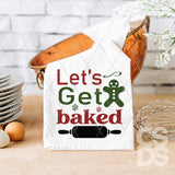 DTF Transfer - DTF011023 Let's Get Baked - Tea Towel/Pot Holder