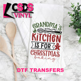 DTF Transfer - DTF011029 Grandma's Kitchen is for Christmas Baking - Tea Towel/Pot Holder